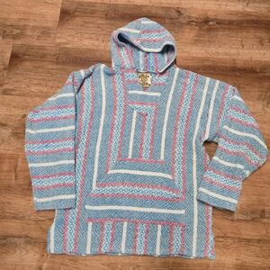 Baja Joe Grecas Sky Pullover Poncho Hoodie eco-friendly recycled fiber Medium